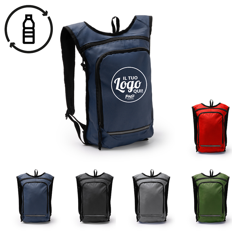 Carica immagine in Galleria Viewer, Zaino Stamina FISCHER 2029 11L in RPET con Fascia Riflettente e stampa inclusa