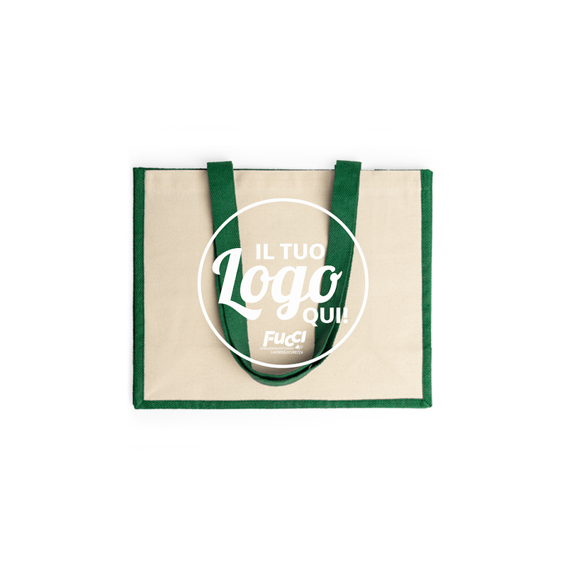 Carica immagine in Galleria Viewer, Vendita Multipla Shopper Stamina NANTES 7110 in Juta e Cotone con Stampa Inclusa da 10 Pezzi