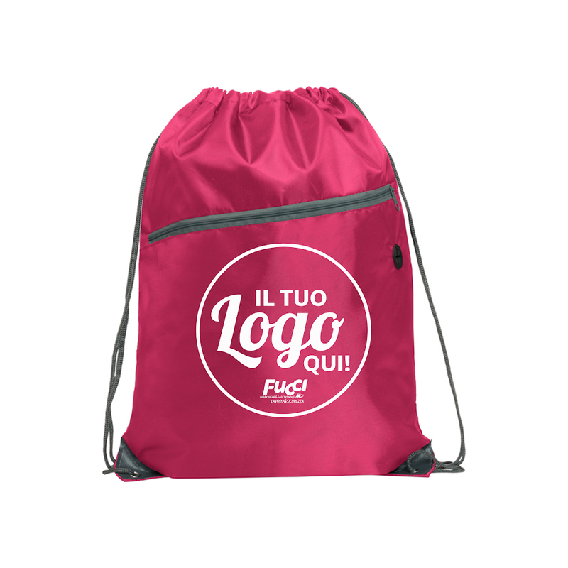 Carica immagine in Galleria Viewer, Vendita Multipla Sacca con Coulisse Stamina NINFA 7152 con tasca frontale e stampa inclusa