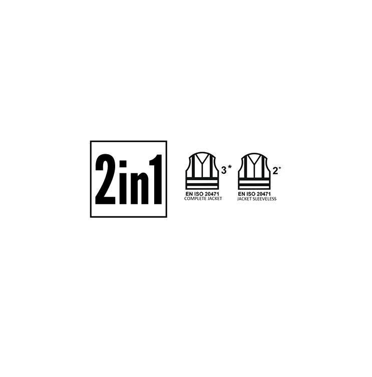 Carica immagine in Galleria Viewer, Giubbotto 2in1 Alta Visibilità con Maniche Staccabili Payper Street