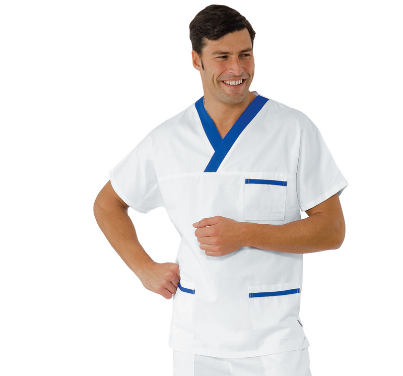 Carica immagine in Galleria Viewer, Casacca Unisex Collo a V Isacco con Inserto Mezza Manica - Sanitaria