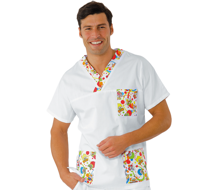 Carica immagine in Galleria Viewer, Casacca Unisex Collo a V Isacco con Inserto Mezza Manica - Sanitaria