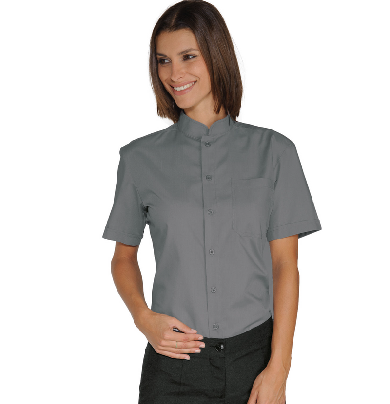 Carica immagine in Galleria Viewer, Camicia Unisex Dublino Isacco Mezza Manica Colletto Coreano