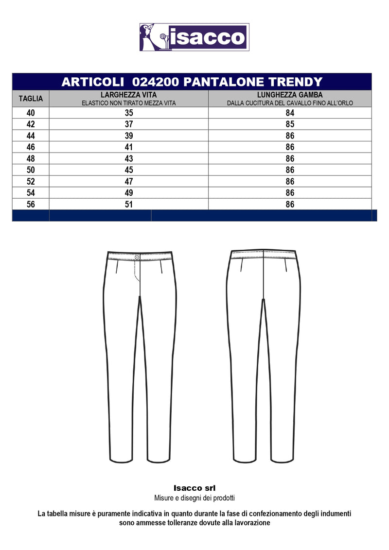 Carica immagine in Galleria Viewer, Pantalone Donna Elegante Senza Tasche Isacco Trendy per Sala e Ristorazione