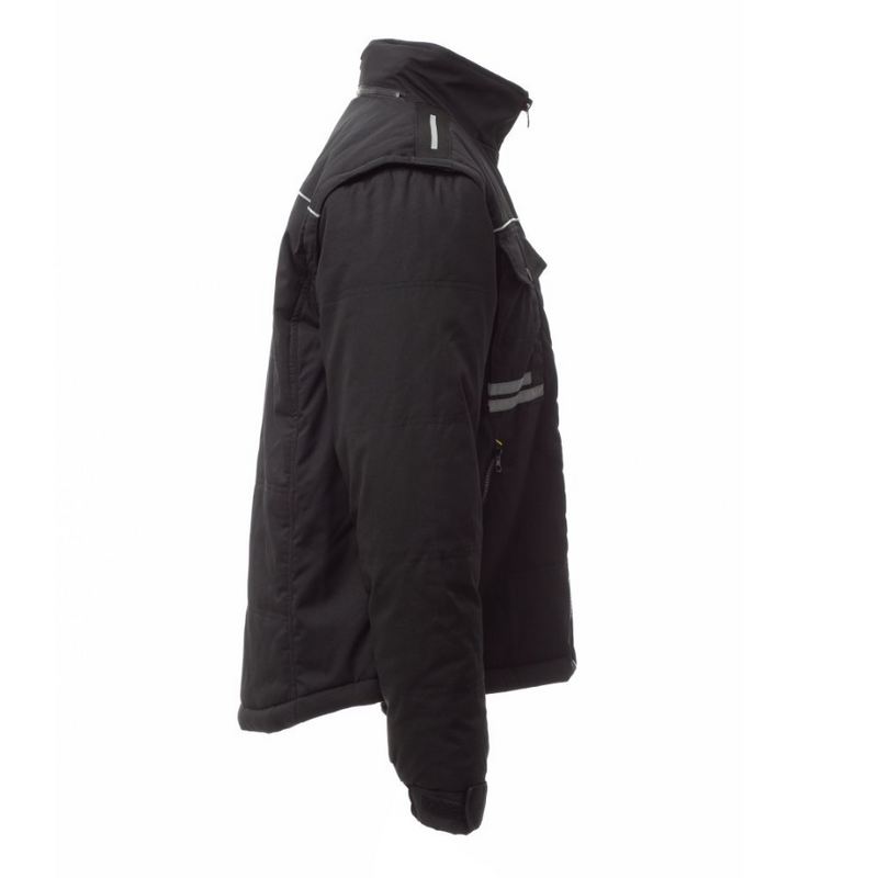 Carica immagine in Galleria Viewer, Giubbotto 2in1 TAGLIA-XL con Maniche Staccabili Imbottito Invernale Cappuccio Payper Warm 2.0 Nero Outlet