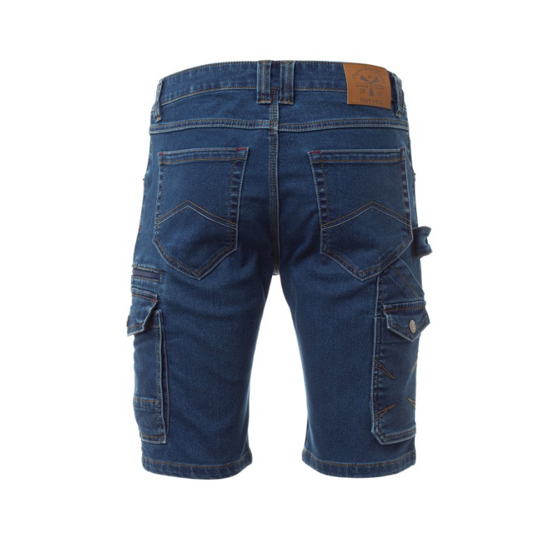 Carica immagine in Galleria Viewer, Bermuda da lavoro denim con tasche multifunzione Personalizzabile Payper West Shorts