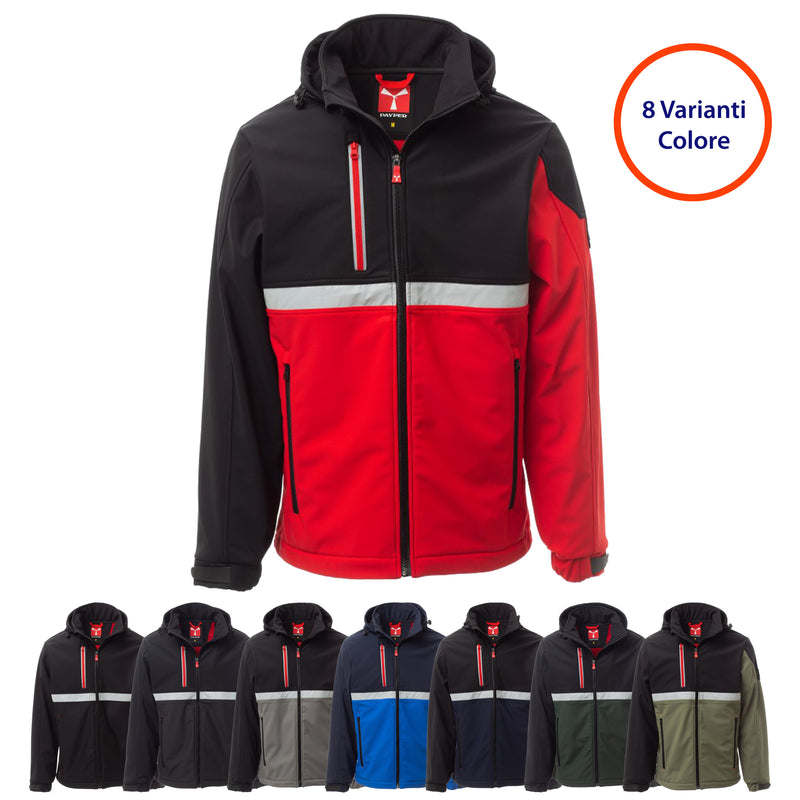 Carica immagine in Galleria Viewer, Giubbotto Imbottito Uomo Invernale Soft Shell con Cappuccio Removibile Payper Wise Personalizzabile