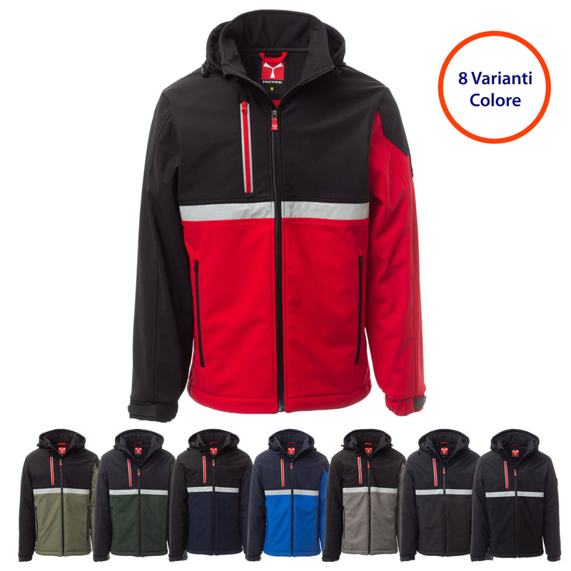 Carica immagine in Galleria Viewer, Giubbotto Imbottito Uomo Invernale Soft Shell con Cappuccio Removibile Payper Wise Pad