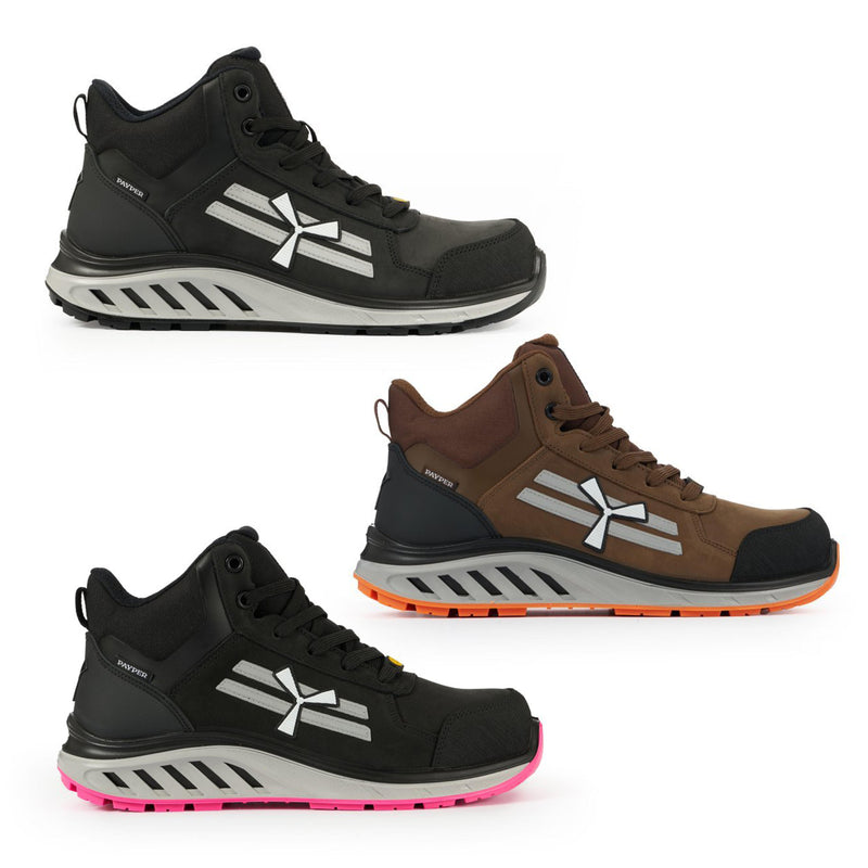 Carica immagine in Galleria Viewer, Scarpe antinfortunistiche alte pelle nabuk resistenti S3S ESD Payper X-Moon Mid