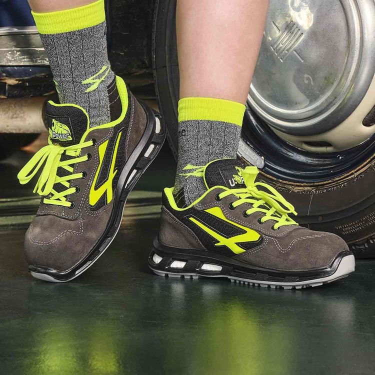 Carica immagine in Galleria Viewer, Scarpe antinfortunistiche basse leggere traspiranti S1PS U-Power Yellow
