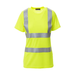 T-Shirt da lavoro Alta Visibilità Donna Girocollo con Bande Riflettenti Payper Avenue Lady
