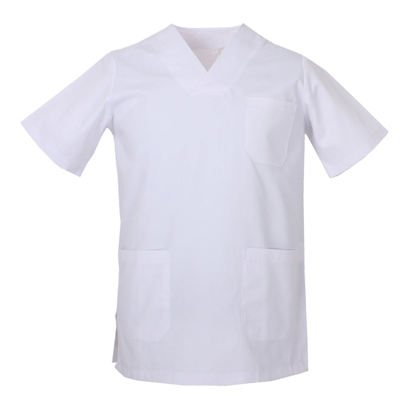 Carica immagine in Galleria Viewer, Casacca Sanitaria Unisex – Uomo/Donna con Scollo a V, Maniche Corte, CE – Per Medici, Infermieri, OSS