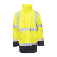Parka Bicolore 4in1 in Alta Visibilità da Lavoro con Cappuccio Payper Dockyard