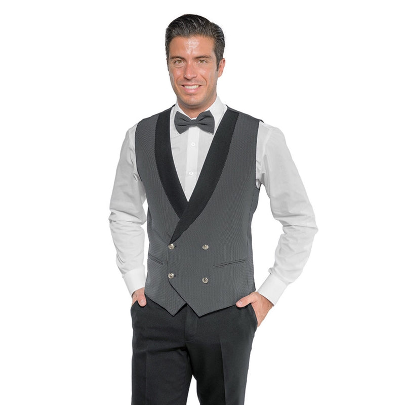 Carica immagine in Galleria Viewer, Gilet Doppiopetto Unisex Chiusura Gemello Isacco Elegante da Sala