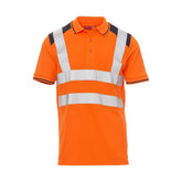 Polo da lavoro Bicolore Alta Visibilità Uomo con Bande Riflettenti Payper Guard+