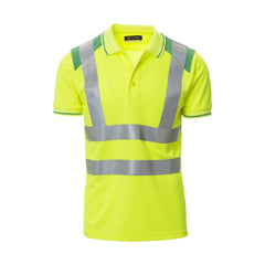 Polo da lavoro Bicolore Alta Visibilità Uomo con Bande Riflettenti Payper Guard+