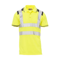 Polo da lavoro Bicolore Alta Visibilità Uomo con Bande Riflettenti Payper Guard+