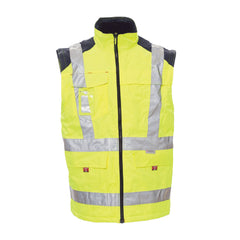 Parka Bicolore 4in1 in Alta Visibilità da Lavoro con Cappuccio Invernale Payper Hisafe