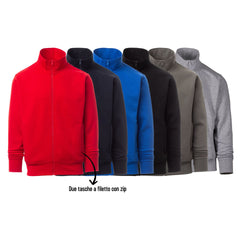 Felpa da Uomo Zip Intera in Cotone Felpata Invernale Payper Hoover Lavoro Sport Personalizzata