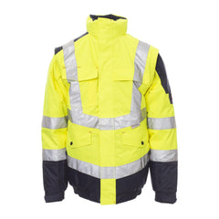 Giubbotto Bicolore in Alta Visibilità da Lavoro con Cappuccio Invernale Payper Interstate