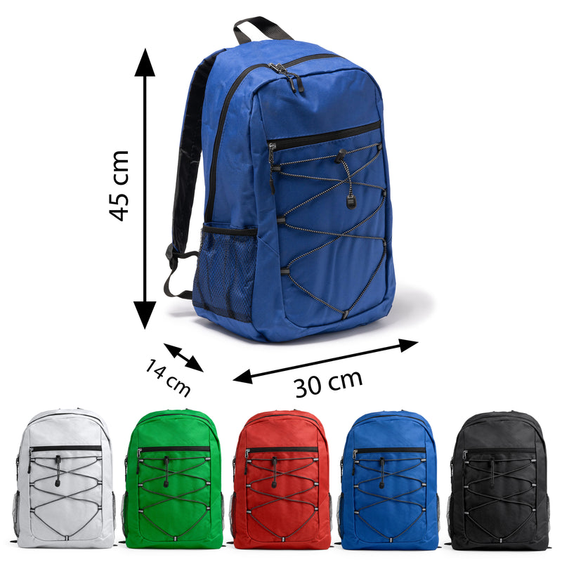 Carica immagine in Galleria Viewer, Zaino Sportivo con Cordino Elastico Frontale e Tasche in Rete 18 Litri STAMINA MISURI MO7181