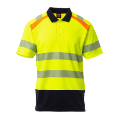 Polo alta visibilità bicolore Payper LANE – bande segmentate