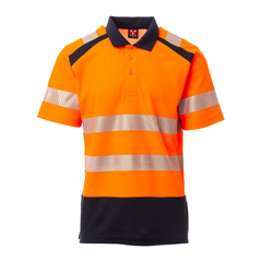 Polo da lavoro Alta Visibilità Uomo Bicolore con Bande Riflettenti Payper Road