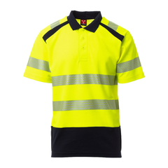 Polo da lavoro Alta Visibilità Uomo Bicolore con Bande Riflettenti Payper Road