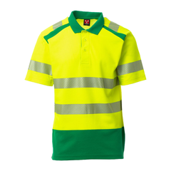 Polo da lavoro Alta Visibilità Uomo Bicolore con Bande Riflettenti Payper Road