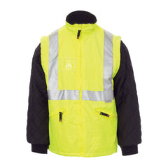 Parka Bicolore in Alta Visibilità da Lavoro con Cappuccio Payper Security Personalizzabile