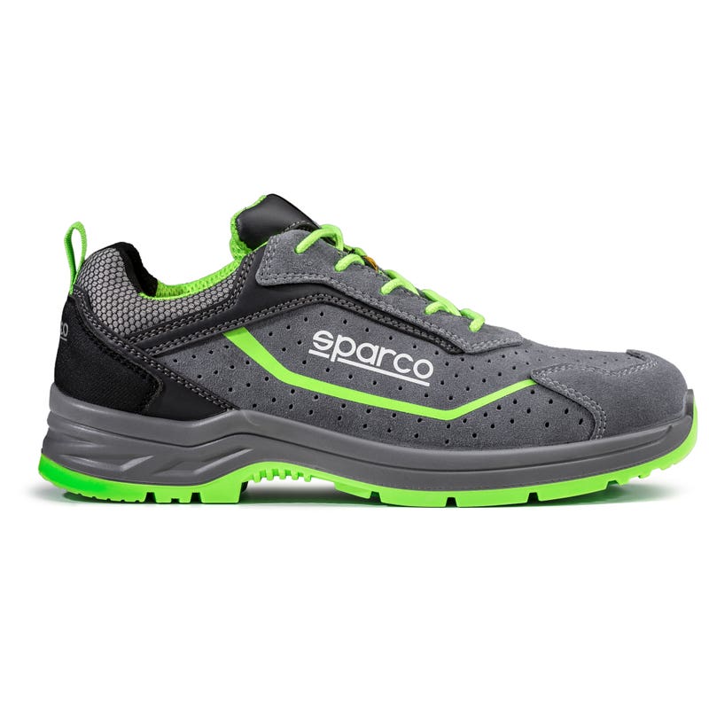 Carica immagine in Galleria Viewer, Scarpe Antinfortunistiche S1PS Sparco Felix ESD SR FO LG Pelle Scamosciata Traforata
