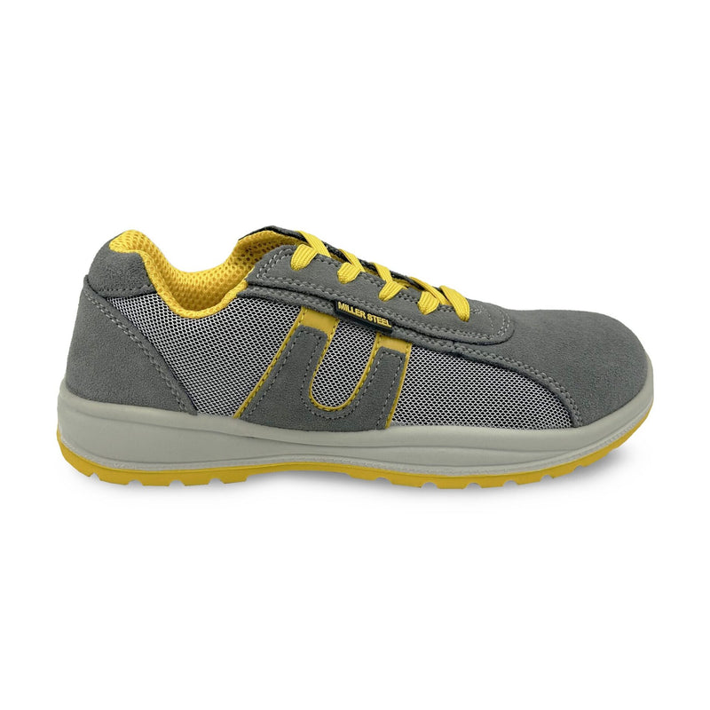 Carica immagine in Galleria Viewer, Scarpe Antinfortunistiche Basse Leggere Miller Steel S1P SRC – Estive Grigie Uomo Donna
