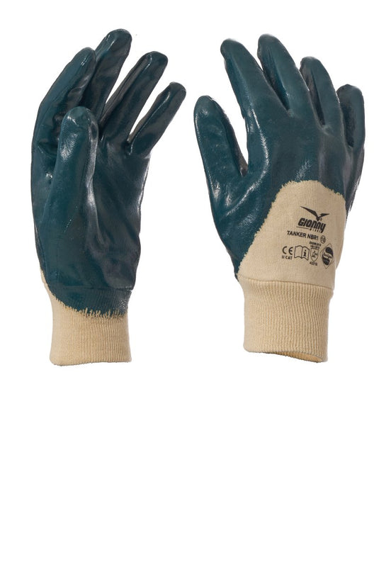 12 Paia Guanti NBR in Interlock 24G con Dorso Aerato Payper TANKER NBR1
