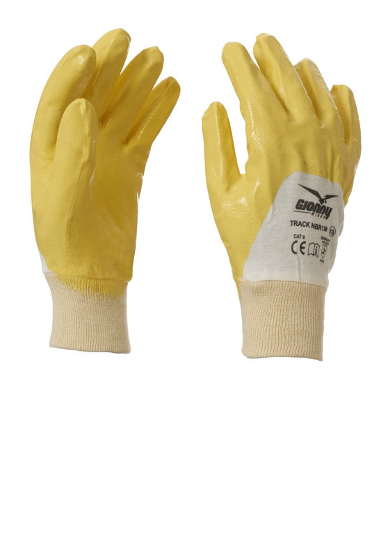 12 Paia Guanti NBR Medium Coating in Interlock 24G con Dorso Aerato Payper TRACK NBR1M
