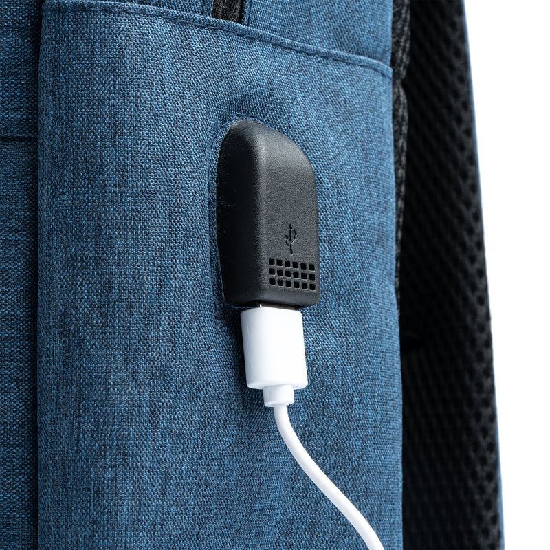 Carica immagine in Galleria Viewer, Zaino Mélange in RPET con USB Integrata 15 Litri STAMINA GREGOR MO7139
