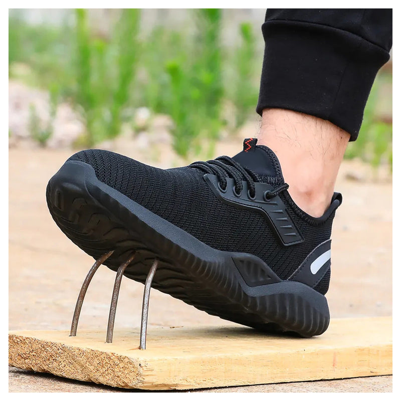 Carica immagine in Galleria Viewer, Scarpe Antinfortunistiche Leggere Traspiranti Teamwork S1P SRC – Basse Nero con Puntale e Lamina
