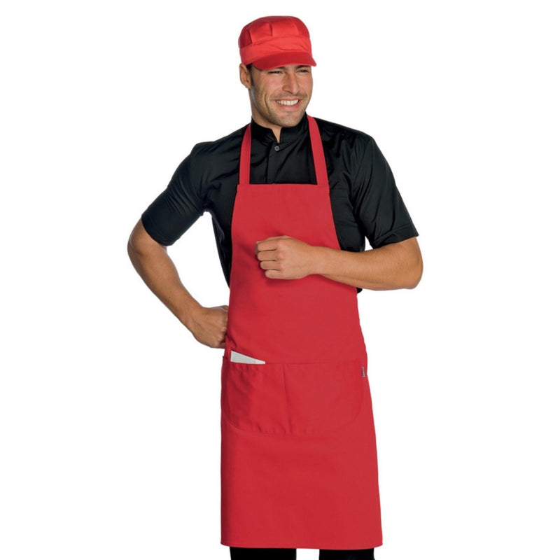 Carica immagine in Galleria Viewer, Grembiule Pettorina Isacco con Tasca Arrotondata – Unisex, Regolabile
