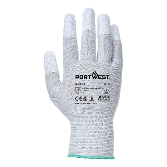 Guanti ESD Antistatici Portwest A198 in PU – Confezione da 12 Paia