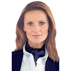 Foulard Ascot Punto a Spillo Isacco – 100% Seta, Donna, Elegante