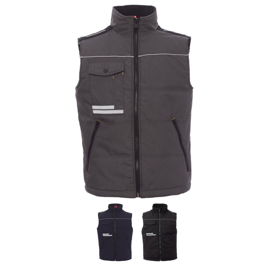 Gilet Uomo Imbottito Multitasche Techno Cotton con Bande Riflettenti Payper Azua 2.0
