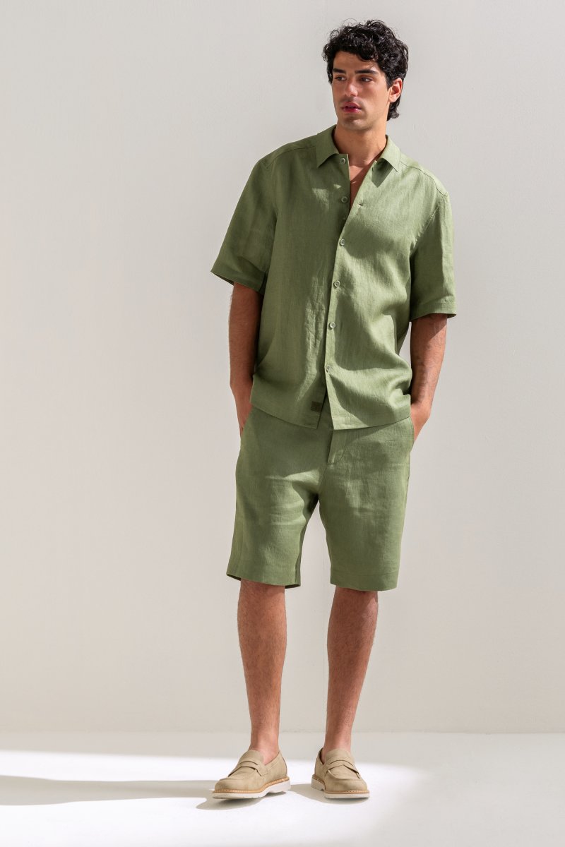 Carica immagine in Galleria Viewer, Camicia Uomo in Lino Manica Corta 100% Puro Lino Payper Bahia
