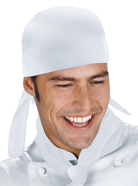 Bandana Unisex Isacco Regolabile con Lacci per Cucina e Ristorazione