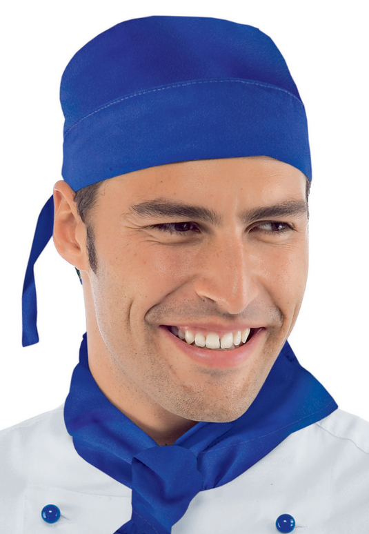 Bandana Unisex Isacco Regolabile con Lacci per Cucina e Ristorazione