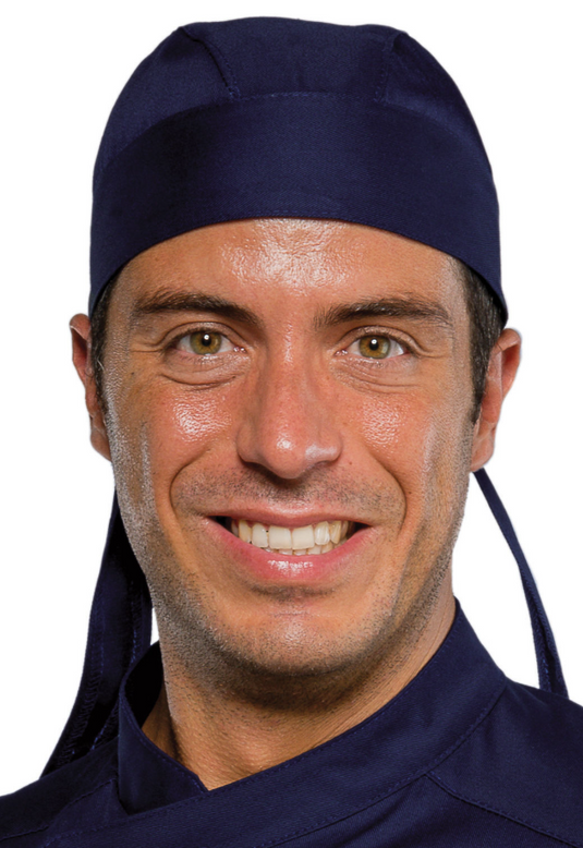Bandana Unisex Isacco Regolabile con Lacci per Cucina e Ristorazione