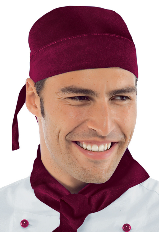 Bandana Unisex Isacco Regolabile con Lacci per Cucina e Ristorazione