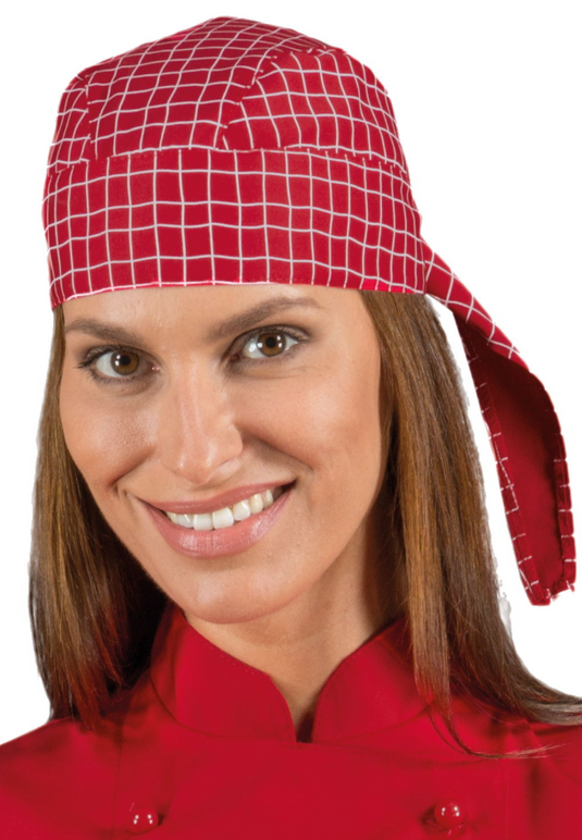 Bandana Unisex Isacco Regolabile con Lacci per Cucina e Ristorazione