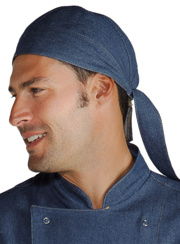 Carica immagine in Galleria Viewer, Bandana Unisex Isacco Regolabile con Lacci per Cucina e Ristorazione
