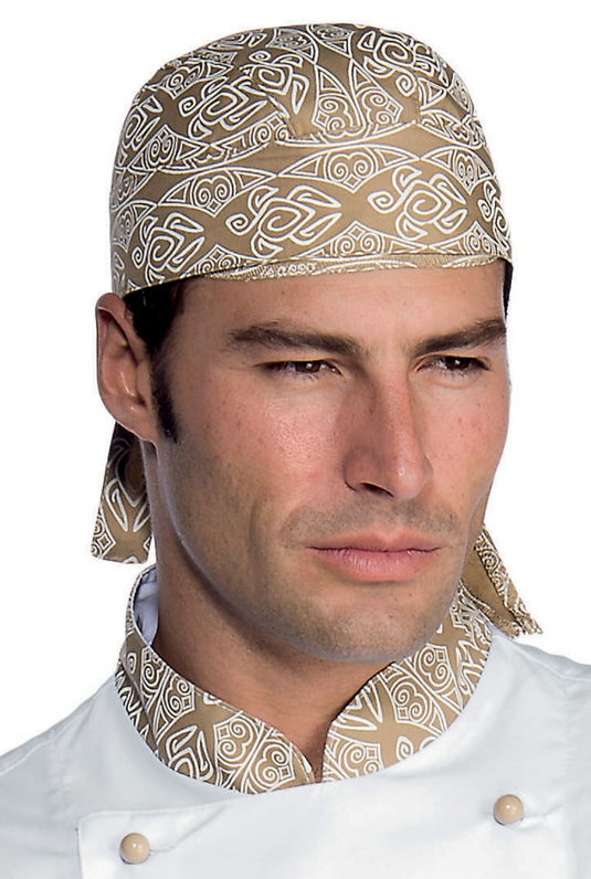 Bandana Unisex Isacco Regolabile con Lacci per Cucina e Ristorazione