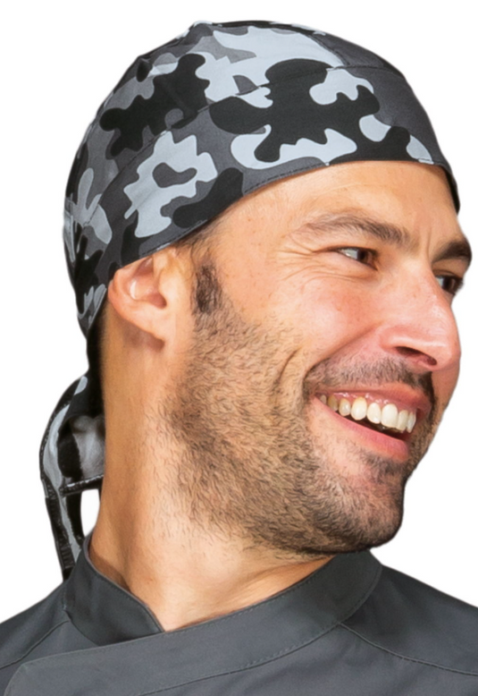 Bandana Unisex Isacco Regolabile con Lacci per Cucina e Ristorazione