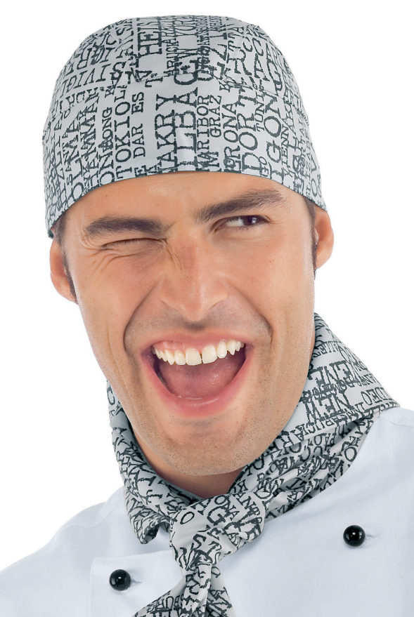 Carica immagine in Galleria Viewer, Bandana Unisex Isacco Regolabile con Lacci per Cucina e Ristorazione
